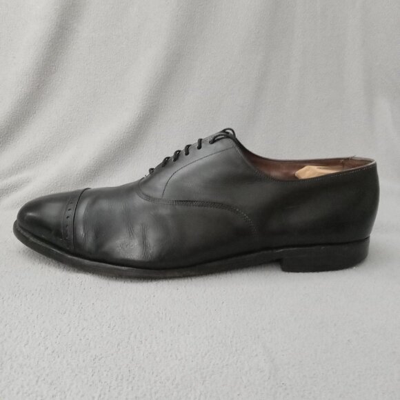 Allen Edmonds BRADY CAP TOE OXFORD Black Leather MEN'S Size 13 + Shoe Trees 7346 - Picture 7 of 16